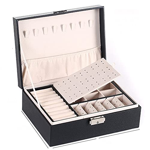 KWMAEEUID Schmuckschatulle für Ohrringe, Ringe und Halsketten, Aufbewahrungsbox für Schmuck, tragbarer Organizer für Schmuck, Reise-Schmucketui KWMAEEUID Schmuckschatulle für Ohrringe, Ringe und Halsketten, Aufbewahrungsbox für Schmuck, tragbarer Organizer für Schmuck, Reise-Schmucketui von KWMAEEUID