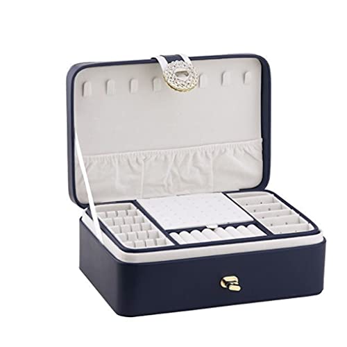 KWMAEEUID Schmuckschatulle mit großem Fassungsvermögen, Leder-Make-up-Schmuck, mehrschichtige Schmuck-Aufbewahrungsbox KWMAEEUID Schmuckschatulle mit großem Fassungsvermögen, Leder-Make-up-Schmuck, mehrschichtige Schmuck-Aufbewahrungsbox von KWMAEEUID