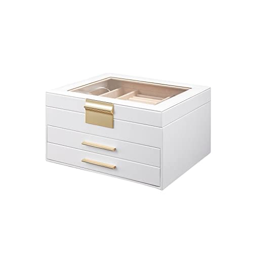 KWMAEEUID Schmuckschatullen, Schubladentyp, Schmuckschatulle, Aufbewahrungsbox, Kosmetikbox, Ring, Ohrring, Halskette, Armband, Uhr, Kleiner Schmuck, dreilagig KWMAEEUID Schmuckschatullen, Schubladentyp, Schmuckschatulle, Aufbewahrungsbox, Kosmetikbox, Ring, Ohrring, Halskette, Armband, Uhr, Kleiner Schmuck, dreilagig von KWMAEEUID