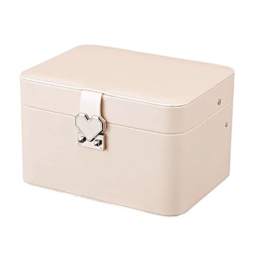 KWMAEEUID Tragbare Schmuck-Aufbewahrungsbox, großes Fassungsvermögen, Reise-Schmuckbeutel, Schmuckschatulle, Organizer (Farbe: D, Größe: 23,8 x 18 x 14,5 cm) von KWMAEEUID