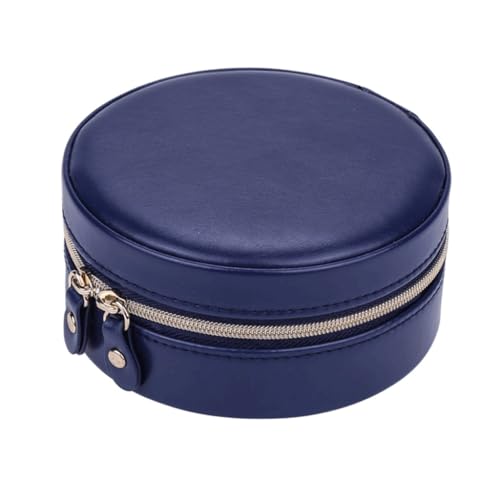 KWMAEEUID Tragbare Schmuckschatulle für Reisen, Schmuckkästchen mit Knöpfen, Lederaufbewahrung, Reißverschluss, Juweliere (Farbe: Argento, Größe: 11 cm) von KWMAEEUID