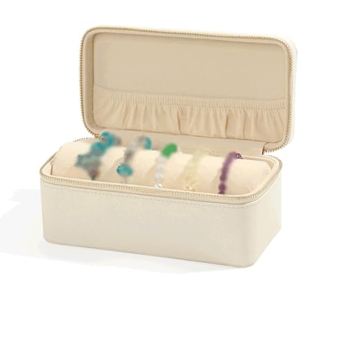 KWMAEEUID Tragbare Schmuckschatulle und Verpackung, Schmuckverpackung, Aufbewahrungsbox aus Leder für Ringe und Ohrringe KWMAEEUID Tragbare Schmuckschatulle und Verpackung, Schmuckverpackung, Aufbewahrungsbox aus Leder für Ringe und Ohrringe von KWMAEEUID