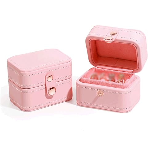 KWMAEEUID Tragbare Schmuckschatulle und Verpackung, Schmuckverpackung, Aufbewahrungsbox für Lederohrringe (Farbe: Argento, Größe: 7 cm) von KWMAEEUID