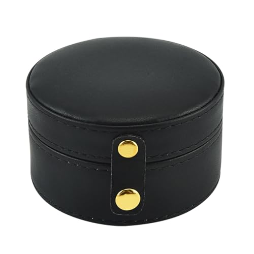 KWMAEEUID Tragbare Schmuckschatulle und Verpackung für Schmuck, Leder, Ohrringe, Aufbewahrungsbox (Farbe: A, Größe: 8,5 cm) von KWMAEEUID
