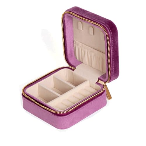 KWMAEEUID Tragbare Schmuckschatulle zur Präsentation von Reisen, Schmuckkästchen, zur Aufbewahrung von Juwelieren mit Reißverschluss (Farbe: 3er-Pack, Größe: 10 cm) von KWMAEEUID