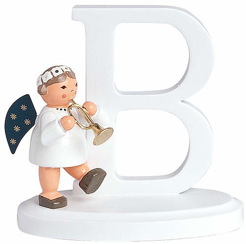 KWO Olbernhau Engel-Buchstabe B, 7 cm, Mehrfarbig KWO Olbernhau Engel-Buchstabe B, 7 cm, Mehrfarbig von KWO
