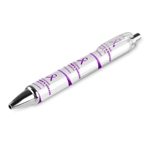 KWQDOZF Alzheimer'sAwareness Month Einziehbarer Kugelschreiber, Schreibkugel mit schwarzer Tinte, Geschenke für Studenten, Bürobedarf KWQDOZF Alzheimer'sAwareness Month Einziehbarer Kugelschreiber, Schreibkugel mit schwarzer Tinte, Geschenke für Studenten, Bürobedarf von KWQDOZF
