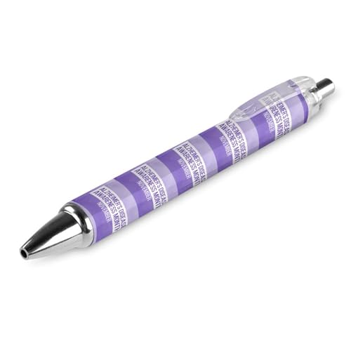 KWQDOZF Alzheimer'sAwareness Month Einziehbarer Kugelschreiber, Schreibkugel mit schwarzer Tinte, Geschenke für Studenten, Bürobedarf von KWQDOZF