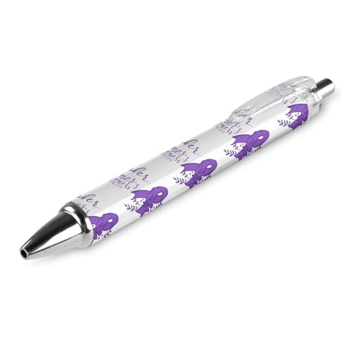 KWQDOZF Alzheimer'sAwareness Month Einziehbarer Kugelschreiber, Schreibkugel mit schwarzer Tinte, Geschenke für Studenten, Bürobedarf von KWQDOZF