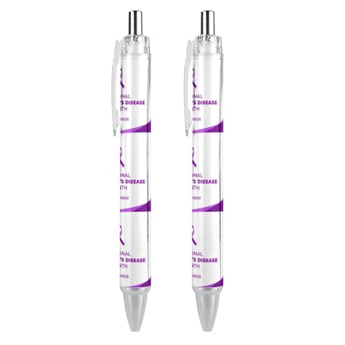 KWQDOZF Alzheimer'sAwareness Month Einziehbarer Kugelschreiber, Schreibkugel mit schwarzer Tinte, Geschenke für Studenten, Bürobedarf von KWQDOZF