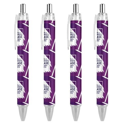 KWQDOZF Alzheimer'sAwareness Month Einziehbarer Kugelschreiber, Schreibkugel mit schwarzer Tinte, Geschenke für Studenten, Bürobedarf KWQDOZF Alzheimer'sAwareness Month Einziehbarer Kugelschreiber, Schreibkugel mit schwarzer Tinte, Geschenke für Studenten, Bürobedarf von KWQDOZF