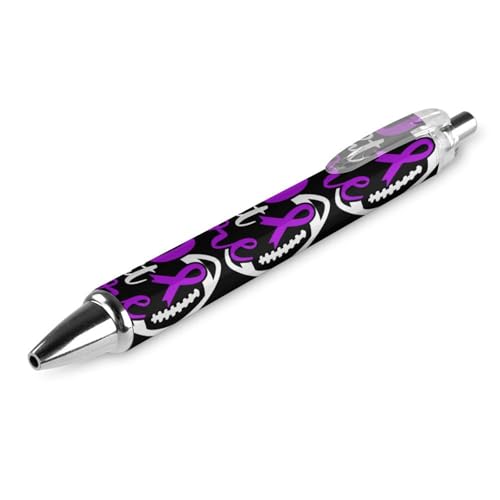 KWQDOZF Alzheimers Awareness Purple Ribbon Einziehbarer Kugelschreiber mit schwarzer Tinte, Kugelschreiber, Geschenke für Studenten, Bürobedarf KWQDOZF Alzheimers Awareness Purple Ribbon Einziehbarer Kugelschreiber mit schwarzer Tinte, Kugelschreiber, Geschenke für Studenten, Bürobedarf von KWQDOZF