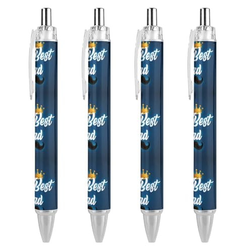 KWQDOZF Druckkugelschreiber „Happy Father's Day, tragbarer Kugelschreiber mit schwarzer Tinte, Arbeitsstifte für Bürobedarf von KWQDOZF