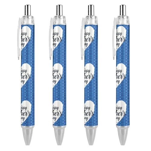 KWQDOZF Druckkugelschreiber „Happy Father's Day, tragbarer Kugelschreiber mit schwarzer Tinte, Arbeitsstifte für Bürobedarf von KWQDOZF