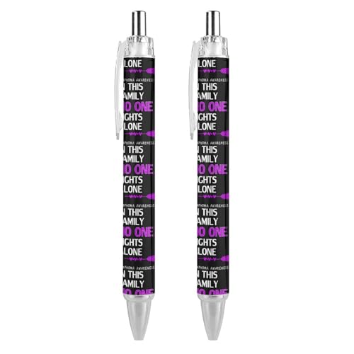 KWQDOZF Hodgkin-Lymphom-Aufklärungsmonat im September, wir tragen Violett, einziehbarer Kugelschreiber, Schreibkugel mit schwarzer Tinte, Geschenke für Studenten, Büro-Schreibwaren von KWQDOZF