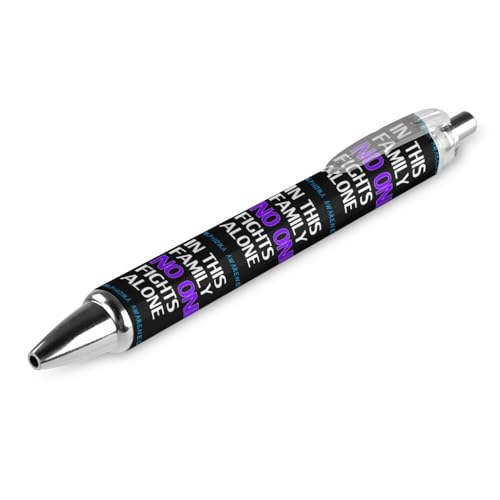 KWQDOZF Hodgkin-Lymphom-Aufklärungsmonat im September, wir tragen Violett, einziehbarer Kugelschreiber, Schreibkugel mit schwarzer Tinte, Geschenke für Studenten, Büro-Schreibwaren KWQDOZF Hodgkin-Lymphom-Aufklärungsmonat im September, wir tragen Violett, einziehbarer Kugelschreiber, Schreibkugel mit schwarzer Tinte, Geschenke für Studenten, Büro-Schreibwaren von KWQDOZF