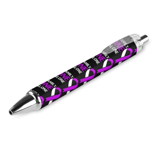 KWQDOZF Hodgkin-Lymphom-Aufklärungsmonat im September, wir tragen Violett, einziehbarer Kugelschreiber, Schreibkugel mit schwarzer Tinte, Geschenke für Studenten, Büro-Schreibwaren von KWQDOZF