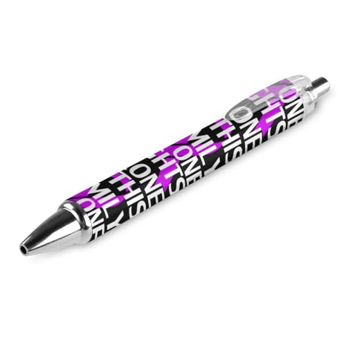 KWQDOZF Hodgkin-Lymphom-Aufklärungsmonat im September, wir tragen Violett, einziehbarer Kugelschreiber, Schreibkugel mit schwarzer Tinte, Geschenke für Studenten, Büro-Schreibwaren von KWQDOZF
