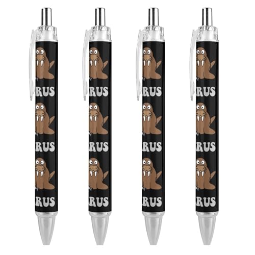 KWQDOZF Kugelschreiber mit „I Am The Walrus-Aufdruck für Damen und Herren, 0,5 mm fein, einziehbarer Kugelschreiber, 4 Stück KWQDOZF Kugelschreiber mit „I Am The Walrus-Aufdruck für Damen und Herren, 0,5 mm fein, einziehbarer Kugelschreiber, 4 Stück von KWQDOZF