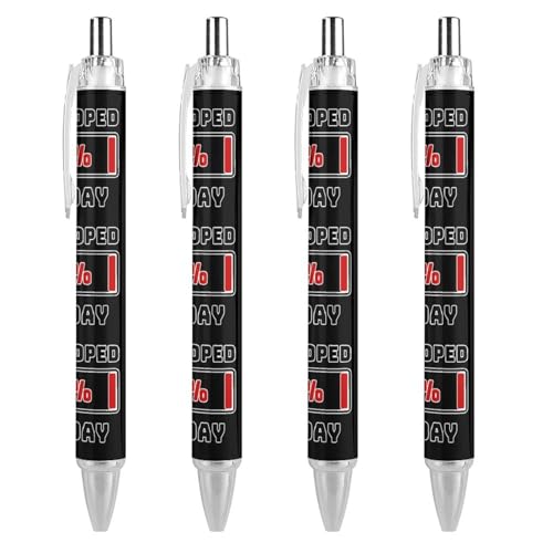 KWQDOZF Kugelschreiber mit „I Pooped Today-Aufdruck für Damen und Herren, 0,5 mm fein, einziehbarer Kugelschreiber, 4 Stück KWQDOZF Kugelschreiber mit „I Pooped Today-Aufdruck für Damen und Herren, 0,5 mm fein, einziehbarer Kugelschreiber, 4 Stück von KWQDOZF