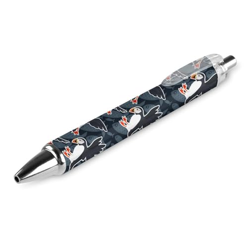 KWQDOZF Kugelschreiber mit Atlantic Puff-in-Print für Damen und Herren, 0,5 mm feiner Druckkugelschreiber, 1 Stück KWQDOZF Kugelschreiber mit Atlantic Puff-in-Print für Damen und Herren, 0,5 mm feiner Druckkugelschreiber, 1 Stück von KWQDOZF