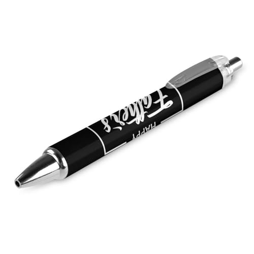 KWQDOZF Kugelschreiber mit Aufschrift Best Dad Ever Happy Father's Day, einziehbar, tragbar, Kugelschreiber mit schwarzer Tinte, Arbeitsstifte für Bürobedarf von KWQDOZF