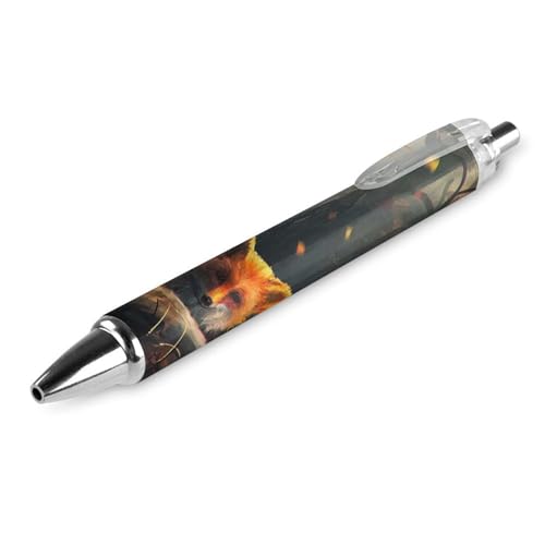 KWQDOZF Kugelschreiber mit niedlichem Fuchs-Print für Damen und Herren, 0,5 mm fein, einziehbarer Kugelschreiber, 1 Stück KWQDOZF Kugelschreiber mit niedlichem Fuchs-Print für Damen und Herren, 0,5 mm fein, einziehbarer Kugelschreiber, 1 Stück von KWQDOZF
