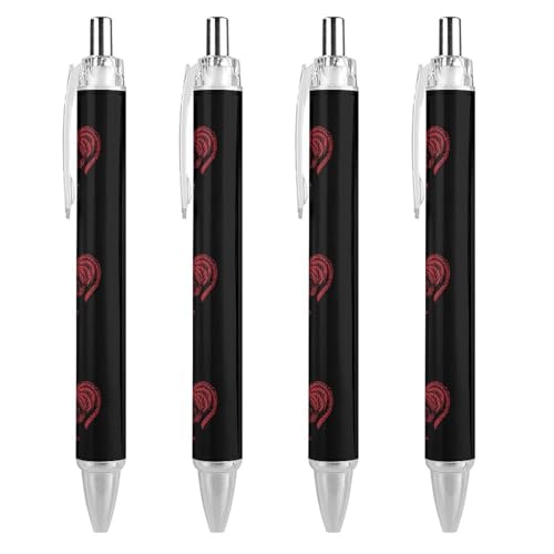 KWQDOZF Lustige Kugelschreiber mit Hahn-Motiv, einziehbarer Kugelschreiber, 0,5 mm, für Damen und Herren, Büro, 4 Stück KWQDOZF Lustige Kugelschreiber mit Hahn-Motiv, einziehbarer Kugelschreiber, 0,5 mm, für Damen und Herren, Büro, 4 Stück von KWQDOZF