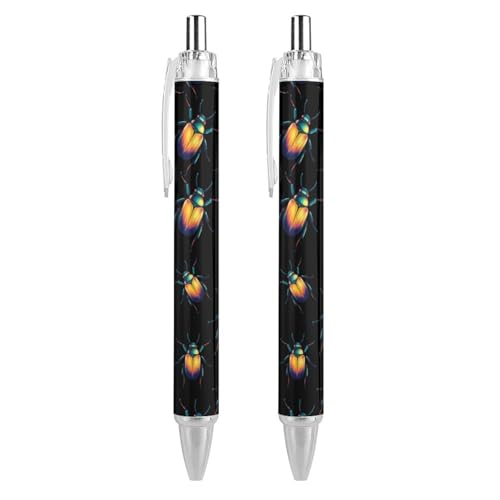 KWQDOZF Niedliche Kugelschreiber mit -Motiv, einziehbarer Kugelschreiber, 0,5 mm, für Damen und Herren, Büro, 2 Stück KWQDOZF Niedliche Kugelschreiber mit -Motiv, einziehbarer Kugelschreiber, 0,5 mm, für Damen und Herren, Büro, 2 Stück von KWQDOZF