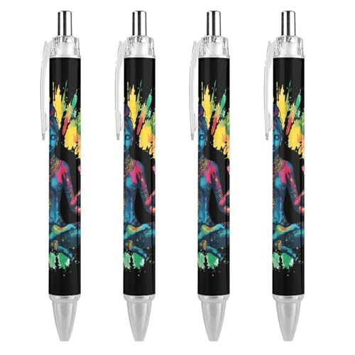 KWQDOZF Shiva Meditation Niedlicher Kugelschreiber Druckkugelschreiber 0,5 mm für Damen und Herren im Büro von KWQDOZF