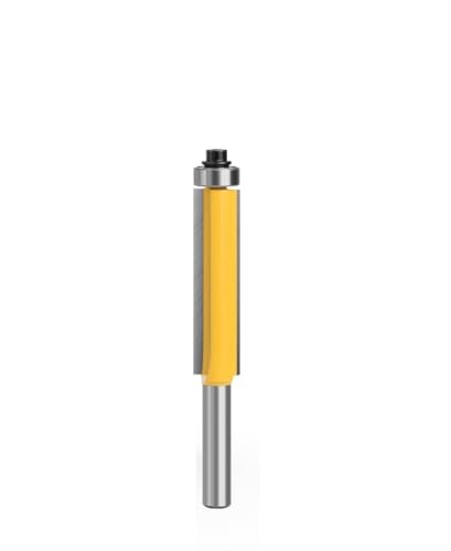 Flush Trim Router Bit With Bearing, 3er-Pack Bündigfräser mit 8 mm Schaft und Lager for Holzmuster, Hartmetall, mehrere Größen(8mmx12.7mmx63mm) von KXAOXGRC