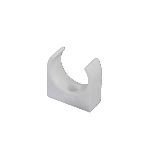 KXAOXGRC Kunststoff-Rohrschelle, 10 Stück Durchmesser 16 mm 20 mm 25 mm 32 mm 40 mm Kunststoff-Einzel-U-Klemme PVC-Rohrhalter for Heiß- und Kaltwasserrohr(40mm) von KXAOXGRC