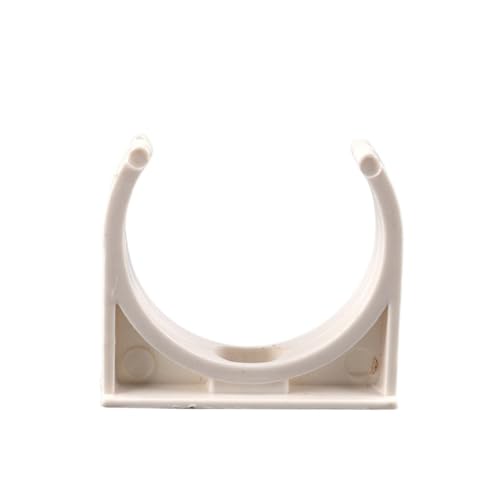 KXAOXGRC Kunststoff-Rohrschelle, 10 stücke PVC Rohr Klemme ID 20~50mm Fisch Tank Wasser Versorgung Rohr U-Typ Karte Klammer Retainer bewässerung Rohr Befestigen Werkzeuge(White,50mm) von KXAOXGRC