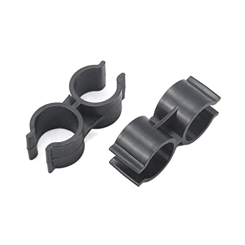 KXAOXGRC Kunststoff-Rohrschelle, D25mm PVC-Rohr Doppel-Kunststoff-Klemmverbinder H-Typ Klemme Garten Haus Wasserrohr Unterstützung Joint Aquarium Armaturen(2pcs) von KXAOXGRC
