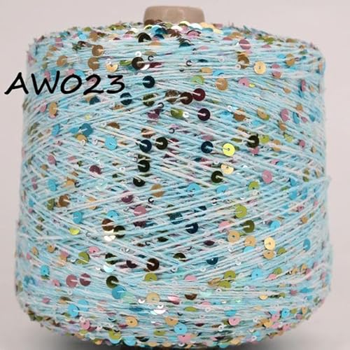 Pailletten-merzerisiertes Garn, 50 g Glitzer-Pailletten-Mischgarn, for Stricken, Häkeln, DIY, mehrfarbig(AW023) von KXAOXGRC