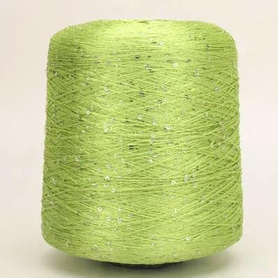 Pailletten-merzerisiertes Garn, 500 g Polyester-Paillettengarn mit Schlaufen for Häkeln, Stricken, mehrfarbig(48) von KXAOXGRC