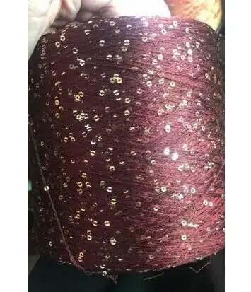 Pailletten-merzerisiertes Garn, 500 g Polyester-Paillettengarn mit Schlaufen for Häkeln, Stricken, mehrfarbig(9) von KXAOXGRC