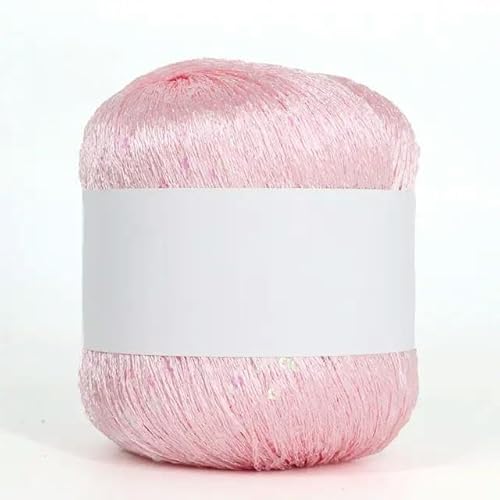 Pailletten-merzerisiertes Garn, 50g Polyester Pailletten Glitter Stricken Und Häkeln Garn 265m Multicolor(46) von KXAOXGRC