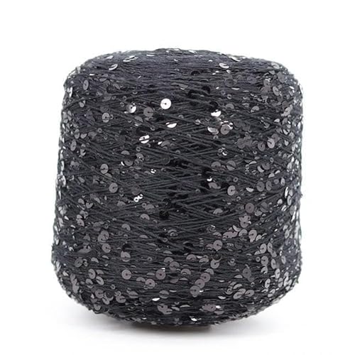 Pailletten-merzerisiertes Garn, Baumwoll-Paillettengarn, 500 g, for Handstricken und Häkeln, mit 3 mm und 6 mm Pailletten, mehrfarbig(AJ011-500G) von KXAOXGRC