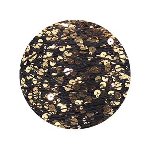 Pailletten-merzerisiertes Garn, Baumwoll-Strickgarn, 50 g, 140 m, mehrfarbige Pailletten, 3 mm, 6 mm, for Handstricken, DIY(Aj009) von KXAOXGRC