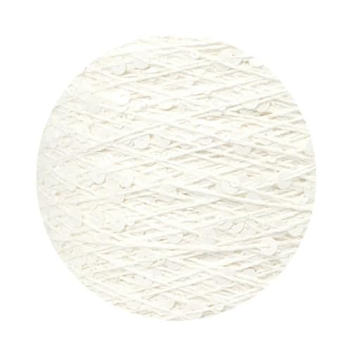 Pailletten-merzerisiertes Garn, Baumwoll-Strickgarn, 50 g, 140 m, mehrfarbige Pailletten, 3 mm, 6 mm, for Handstricken, DIY(Aj015) von KXAOXGRC