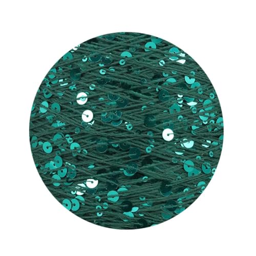 Pailletten-merzerisiertes Garn, Baumwoll-Strickgarn, 50 g, 140 m, mehrfarbige Pailletten, 3 mm, 6 mm, for Handstricken, DIY(Aj081) von KXAOXGRC