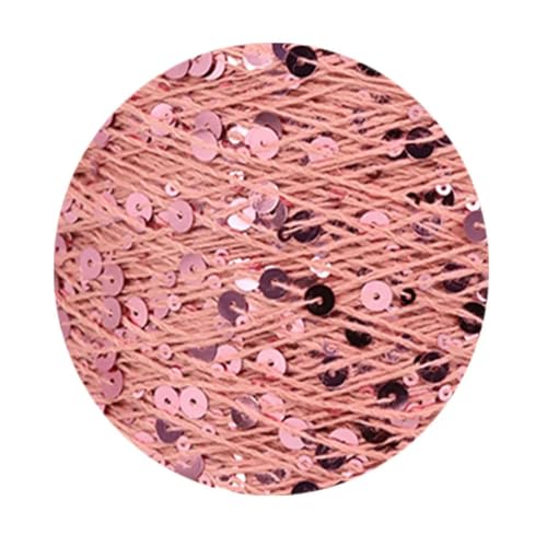 Pailletten-merzerisiertes Garn, Baumwoll-Strickgarn, 50 g, 140 m, mehrfarbige Pailletten, 3 mm, 6 mm, for Handstricken, DIY(Aj098) von KXAOXGRC