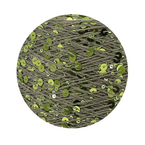 Pailletten-merzerisiertes Garn, Baumwoll-Strickgarn, 50 g, 140 m, mehrfarbige Pailletten, 3 mm, 6 mm, for Handstricken, DIY(Aj118) von KXAOXGRC