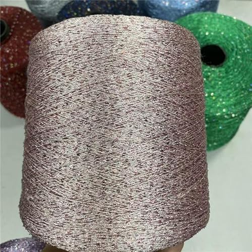 Pailletten-merzerisiertes Garn, Ice Silk Paillettengarn 250g Mehrfarbig for Stricken und Häkeln(8) von KXAOXGRC