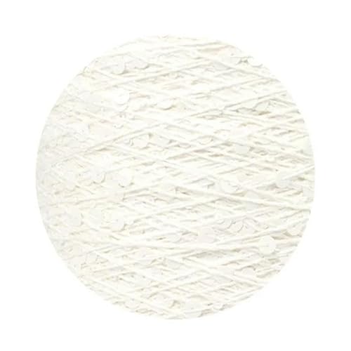 Pailletten-merzerisiertes Garn, Pailletten-Baumwollgarn, 50 g, 140 m, 3 mm, 6 mm, Pailletten, mehrfarbig, for Handstricken, DIY(AJ015) von KXAOXGRC