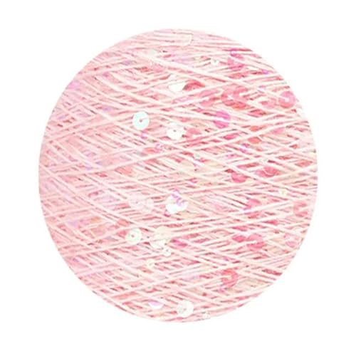 Pailletten-merzerisiertes Garn, Pailletten-Baumwollgarn, 50 g, 140 m, 3 mm, 6 mm, Pailletten, mehrfarbig, for Handstricken, DIY(AJ043) von KXAOXGRC