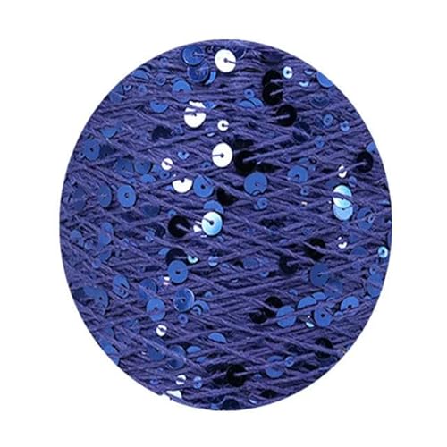 Pailletten-merzerisiertes Garn, Pailletten-Baumwollgarn, 50 g, 140 m, 3 mm, 6 mm, Pailletten, mehrfarbig, for Handstricken, DIY(AJ054) von KXAOXGRC
