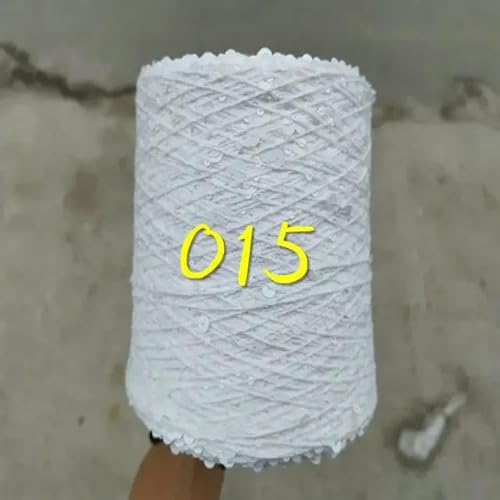 Pailletten-merzerisiertes Garn, Paillettengarn, 20 g, 99% Baumwolle, mehrfarbig, 6 mm – 3 mm, 58 Meter, for Handstricken(20g 015) von KXAOXGRC