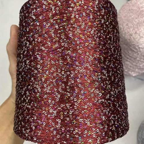 Pailletten-merzerisiertes Garn, Paillettengarn, 250 g, Eisseide, mehrfarbig, for Stricken und Häkeln(3) von KXAOXGRC